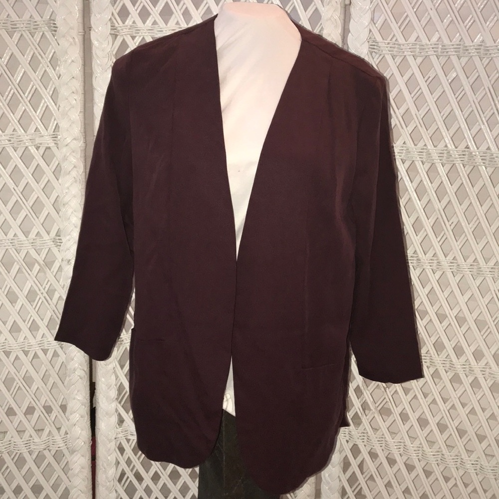 Harlowe & Graham Burgundy Blazer